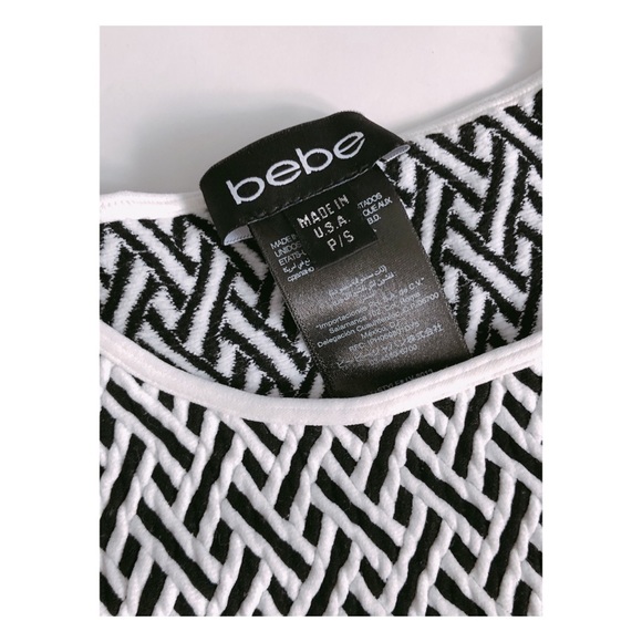 Bebe White & Black Mini Dress - Picture 3 of 4